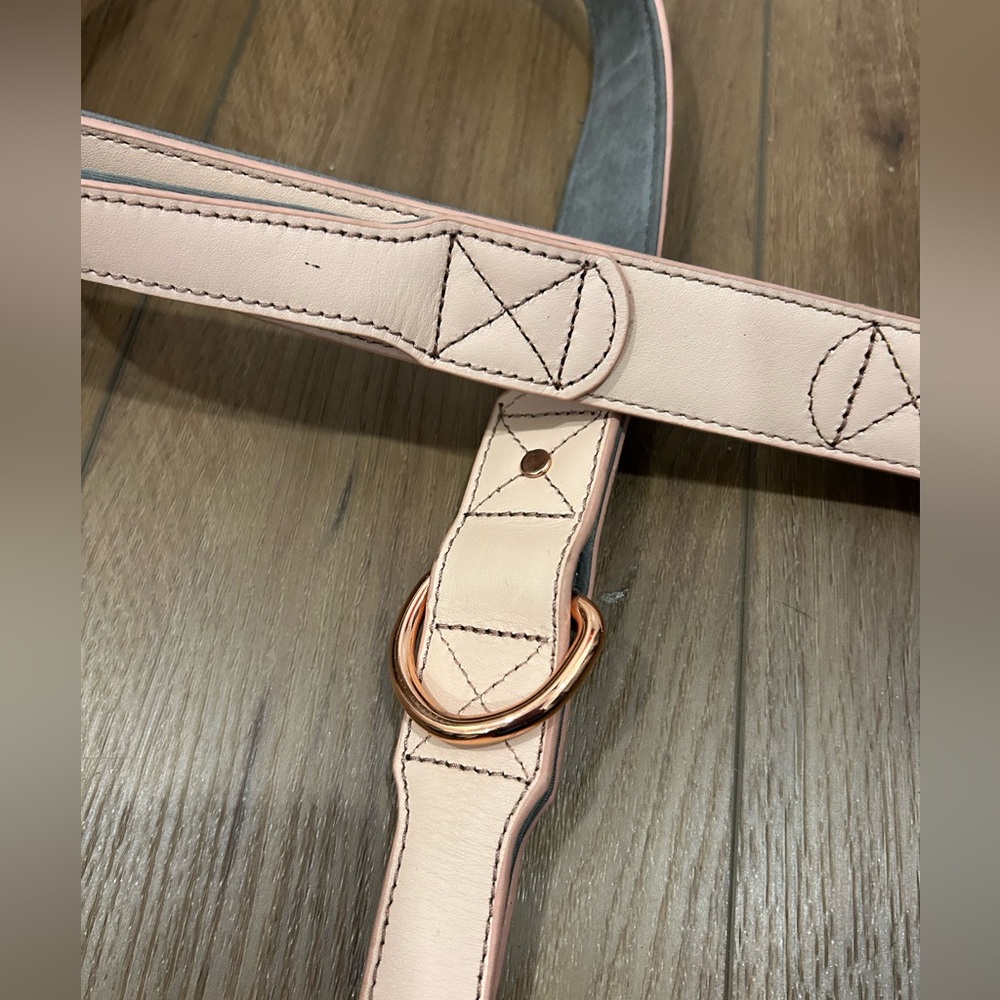 Pink XL heavy duty leather dog leash with handle 🌹 - Picture 4 of 5